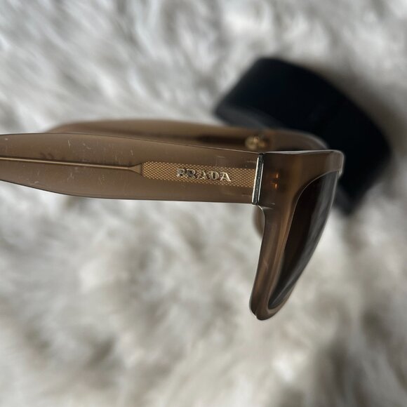 Prada Y2K Vintage Beige Spell Out Logo Sunglasses - Picture 9 of 9